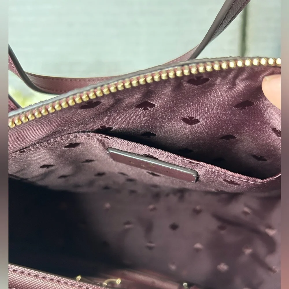 NWT Kate Spade burgundy glitter crossbody bag